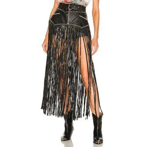 Understated Leather Texas Motto Belt in Black Large Womens Fringe Skirt